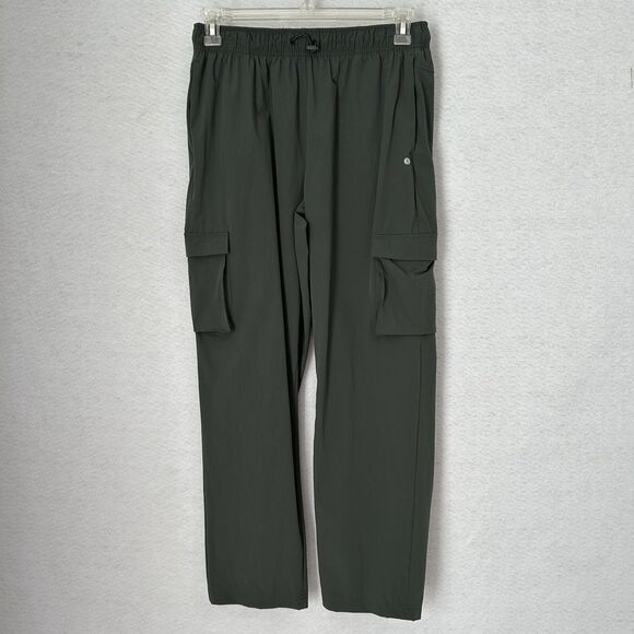 Layer 8 Pants Women L Green/Gray Pullon Qwick dry Pockets Outdoor Athleisure - Picture 11 of 12